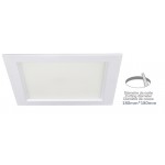 Downlight LED Cuadrado 220x220mm Blanco 25W, Corte 180x180mm. para Techos Lamas